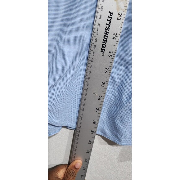 J CREW MEN'S XLARGE SKY BLUE/WHITE  LONG SLEEVE SHIRT 100% COTTON - Picture 8 of 14